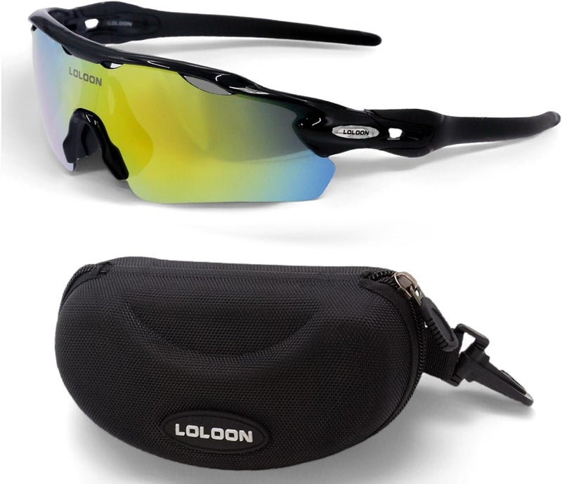 LOLOON Store Cycling Sunglasses for Men Women Youth, Wrap Around Sports Sunglasses for Running Climbing Bike Baseball Softball Golf - Image 1
